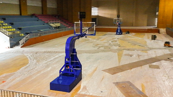 給力體育仿CBA籃球架亮相三水沙圍村黨群服務站升級體驗